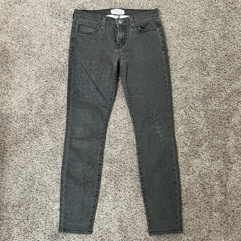 Current Elliott‎ Ankle Legging Jeans Womens High Rise Skinny 28 26 Denim Leopard